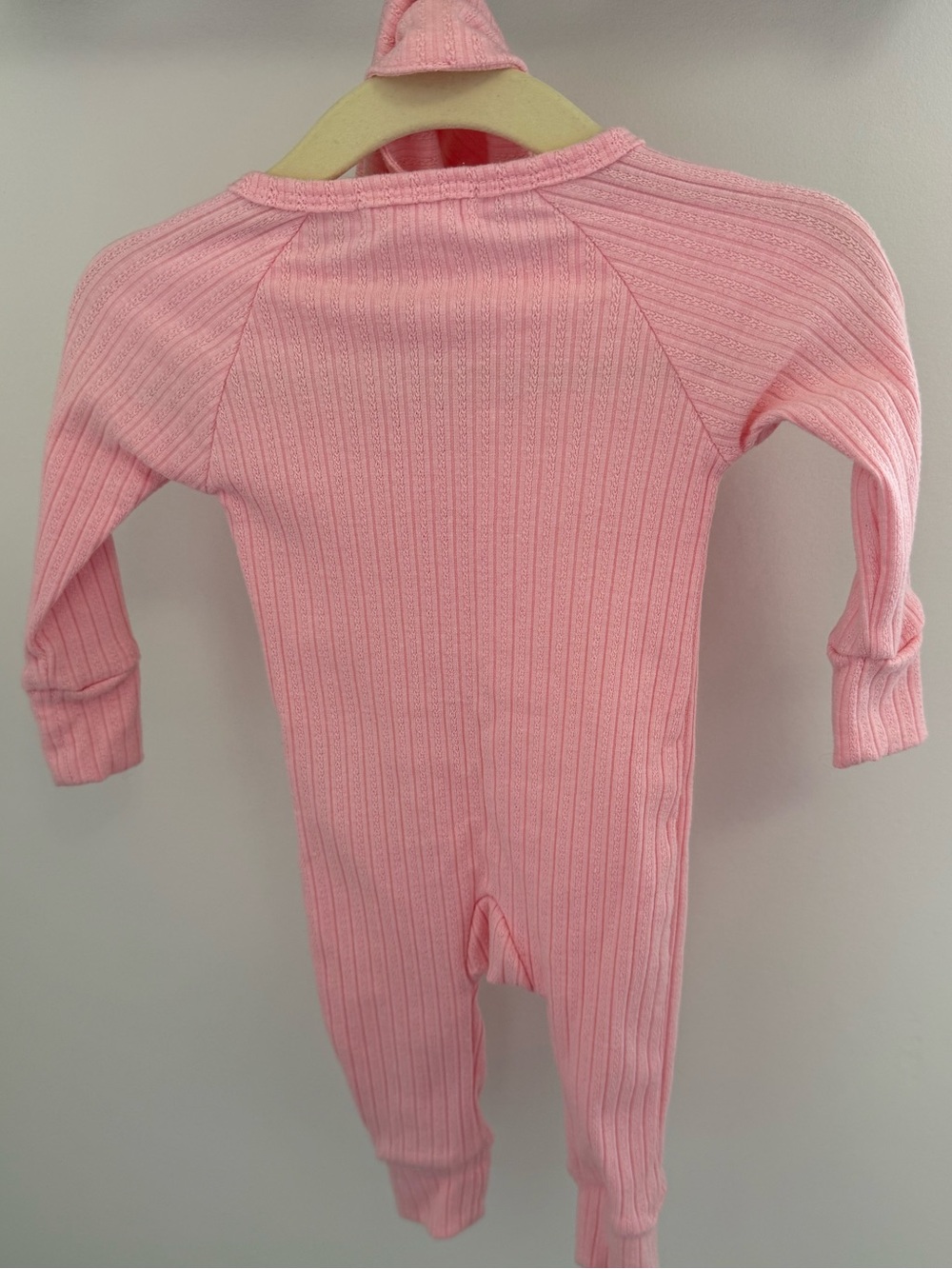 Pink Ruffle Zip-Front Baby Footie One-Piece - Picture 3 of 3